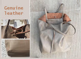 Tote leather bag in SILVER. GENUINE leather shopper. Large carry all bag for your laptop, books. Metallic leather purse.