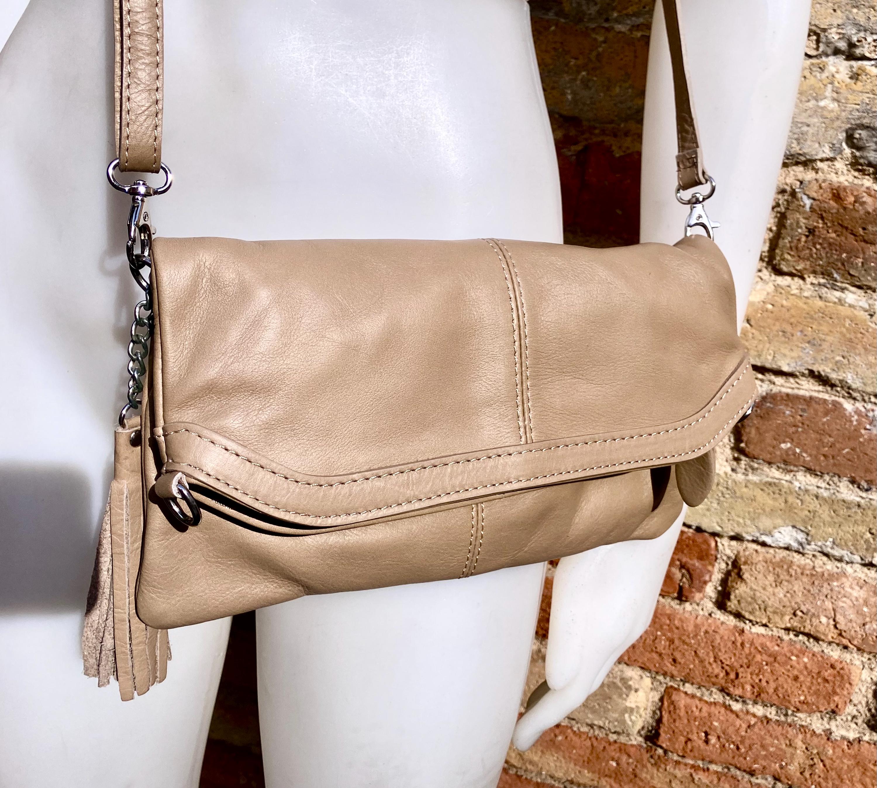 Small leather bag in maroon. Cross body bag, shoulder bag in GENUINE leather. Burgundy - brown bag with adjustable strap, zipper and flap.