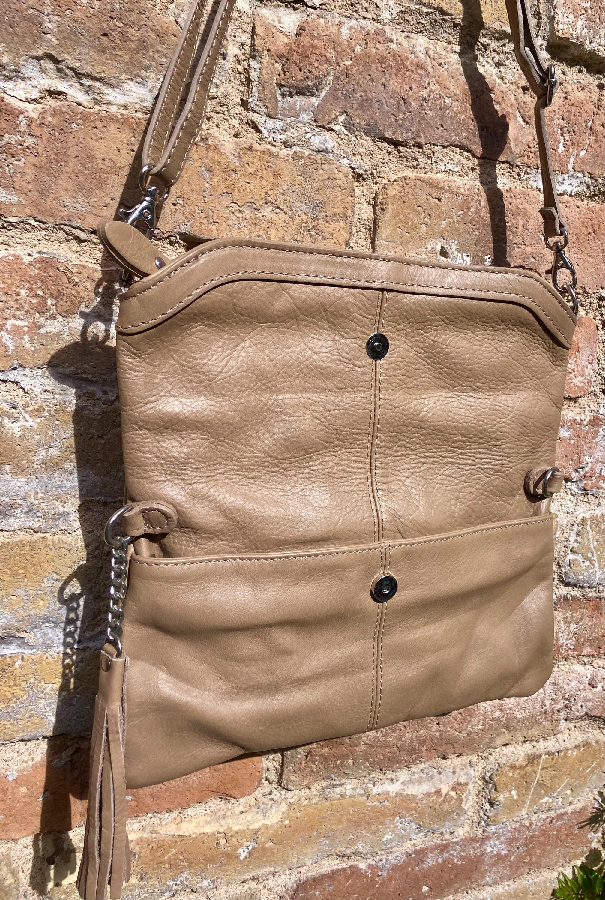 Small leather bag in maroon. Cross body bag, shoulder bag in GENUINE leather. Burgundy - brown bag with adjustable strap, zipper and flap.