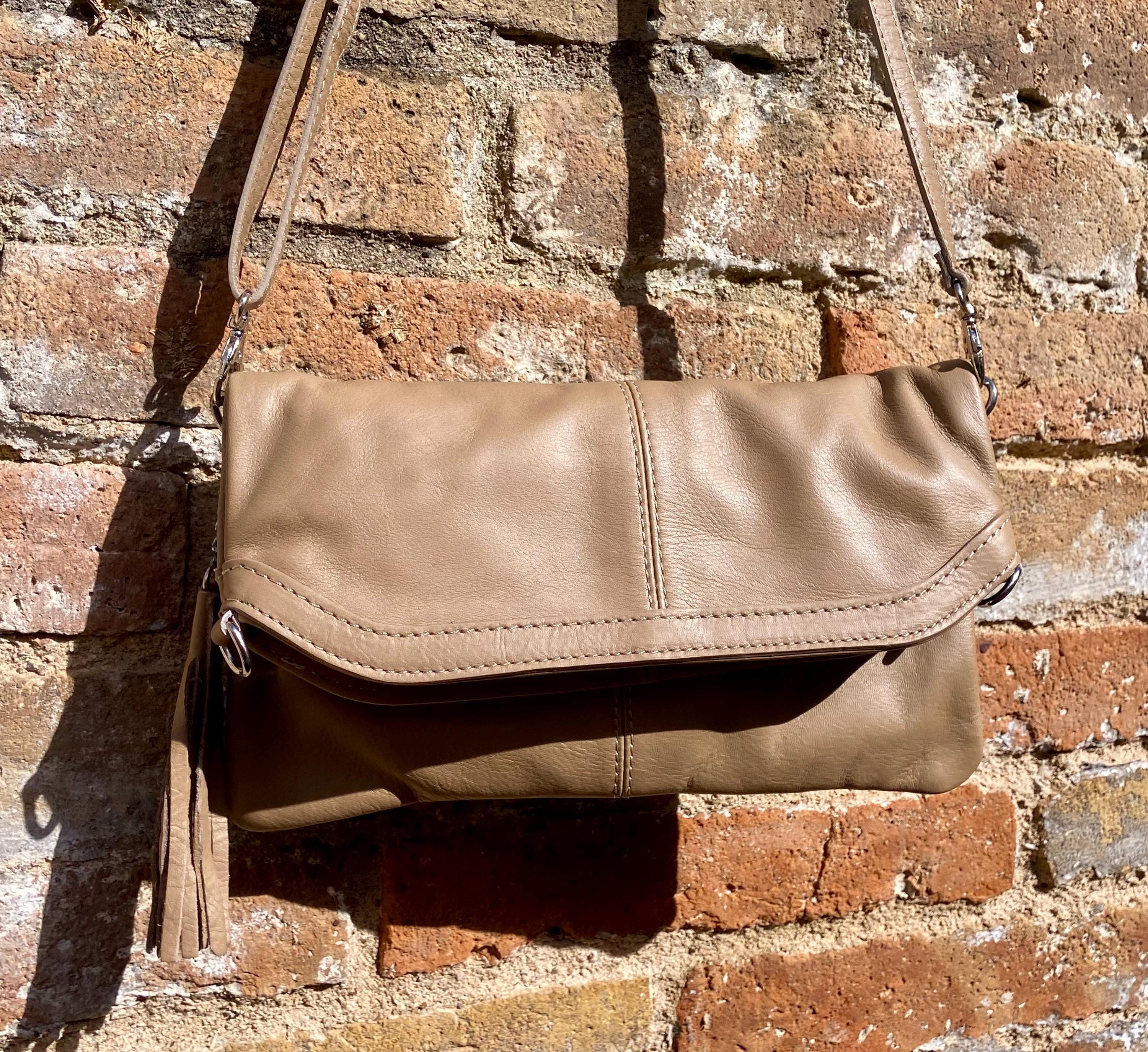 Small leather bag in maroon. Cross body bag, shoulder bag in GENUINE leather. Burgundy - brown bag with adjustable strap, zipper and flap.