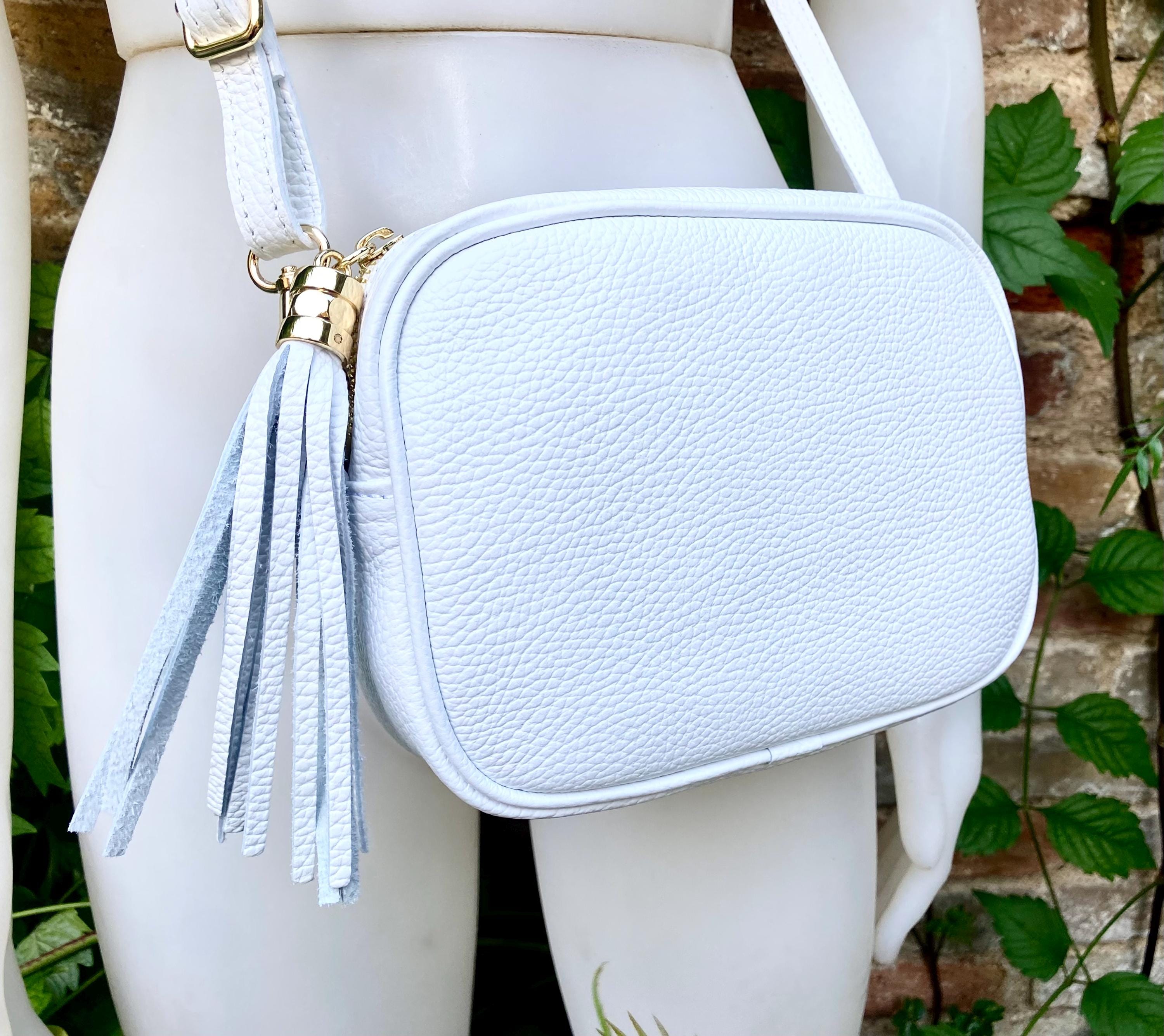 COBALT BLUE small leather bag . Cross body / shoulder bag in GENUINE leather. Royal blue leather purse. Tassel on the zipper . Gold accents