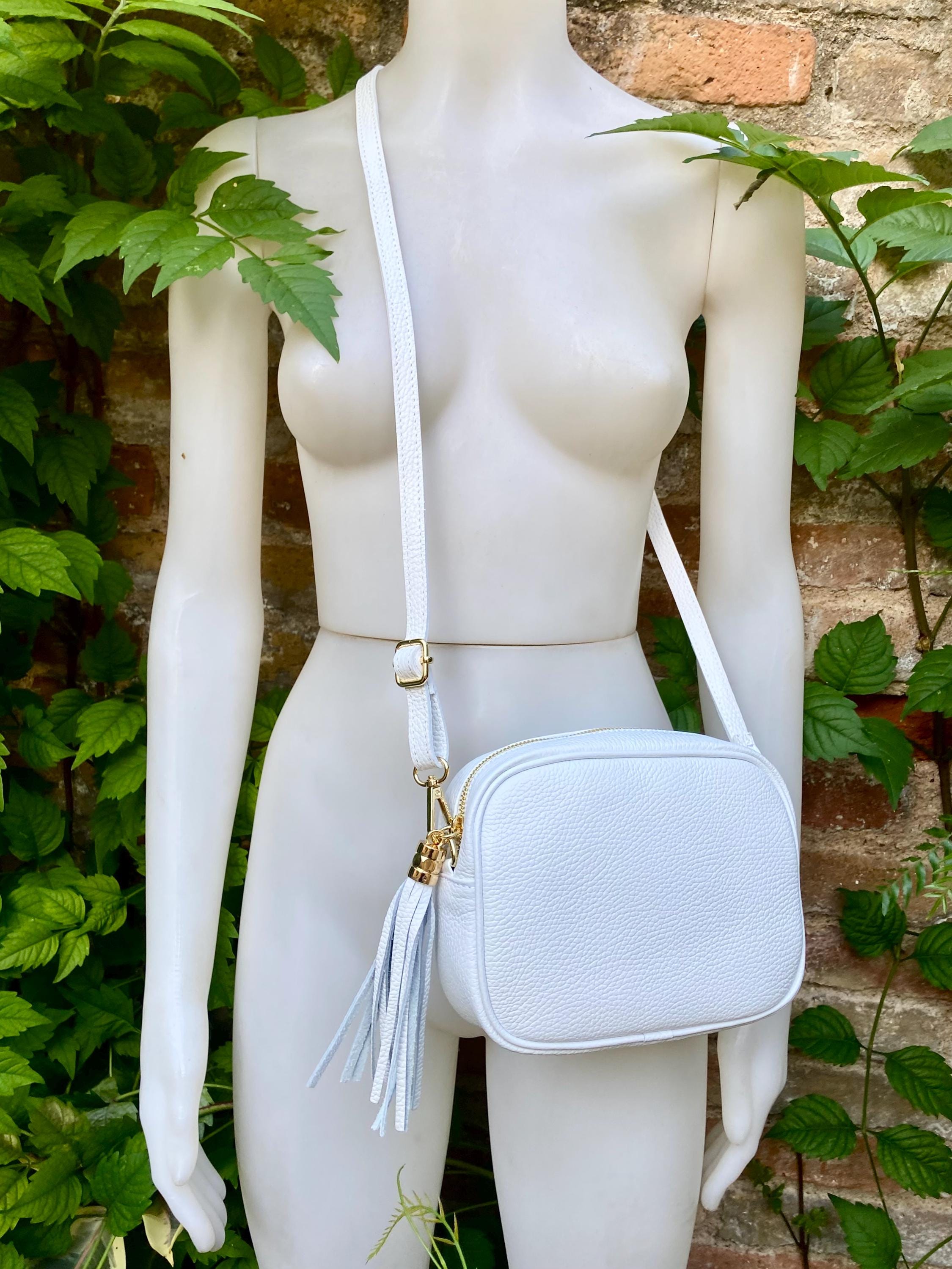 COBALT BLUE small leather bag . Cross body / shoulder bag in GENUINE leather. Royal blue leather purse. Tassel on the zipper . Gold accents