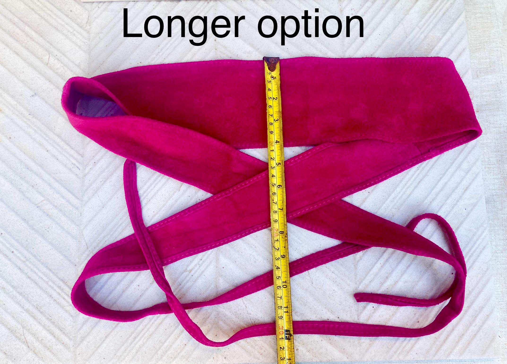 Hot Pink suede OBI belt. Genuine leather wraparound belt in fucsia. Soft suede MAGENTA Waist belt. Fuchsia wrap boho belt. Bridesmaids sash
