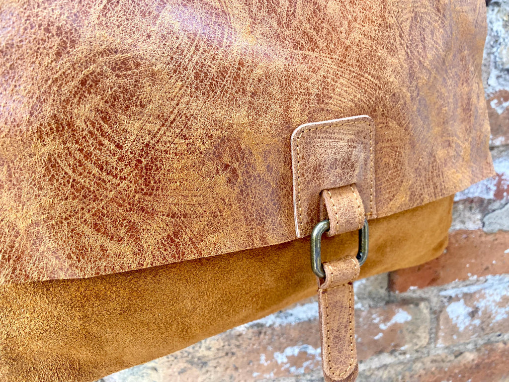 Camel brown suede bag. Genuine leather purse. cossbody / messenger bag in soft natural leather for books, tablets. Tan brown suede purse
