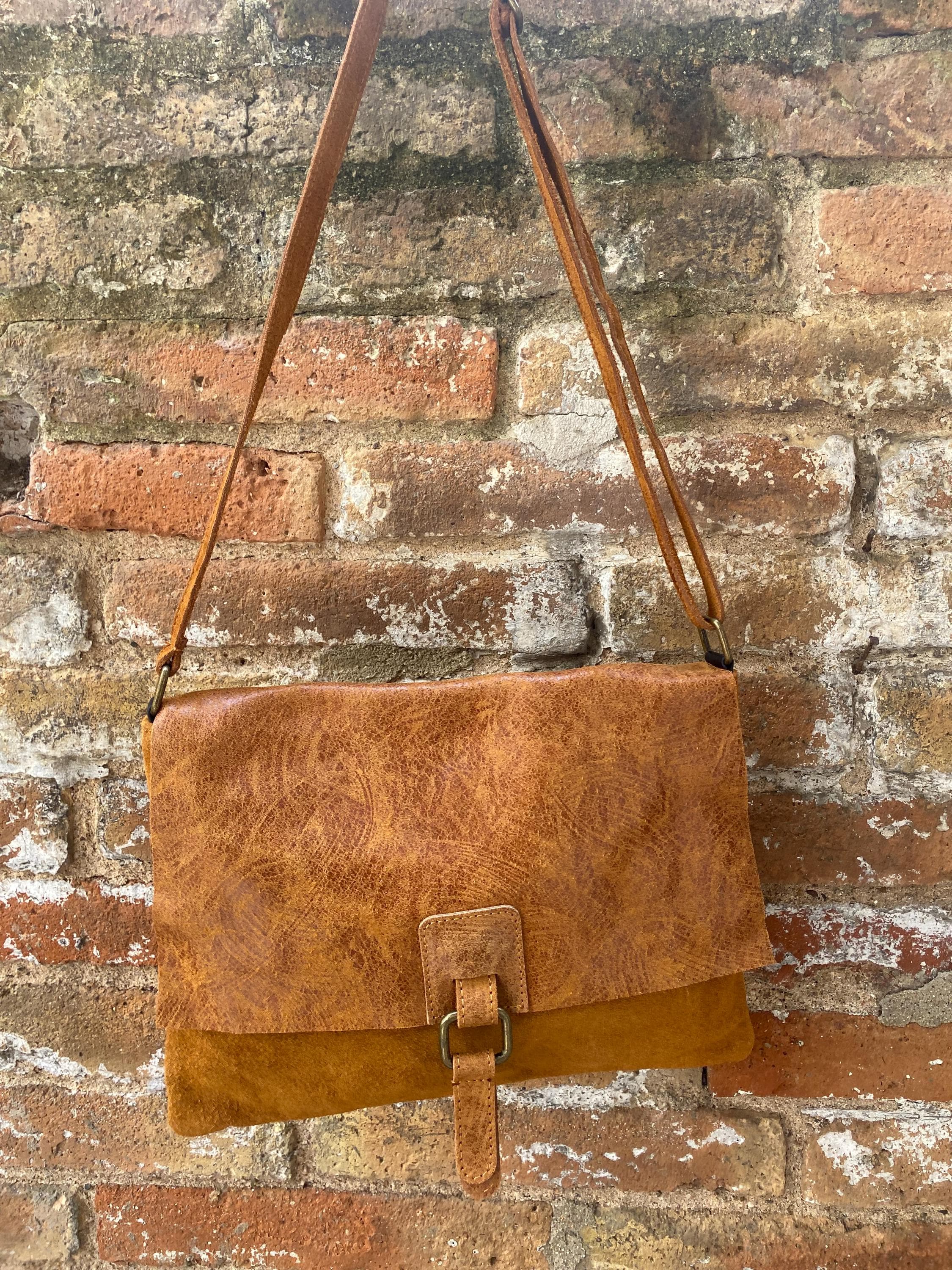 Camel brown suede bag. Genuine leather purse. cossbody / messenger bag in soft natural leather for books, tablets. Tan brown suede purse