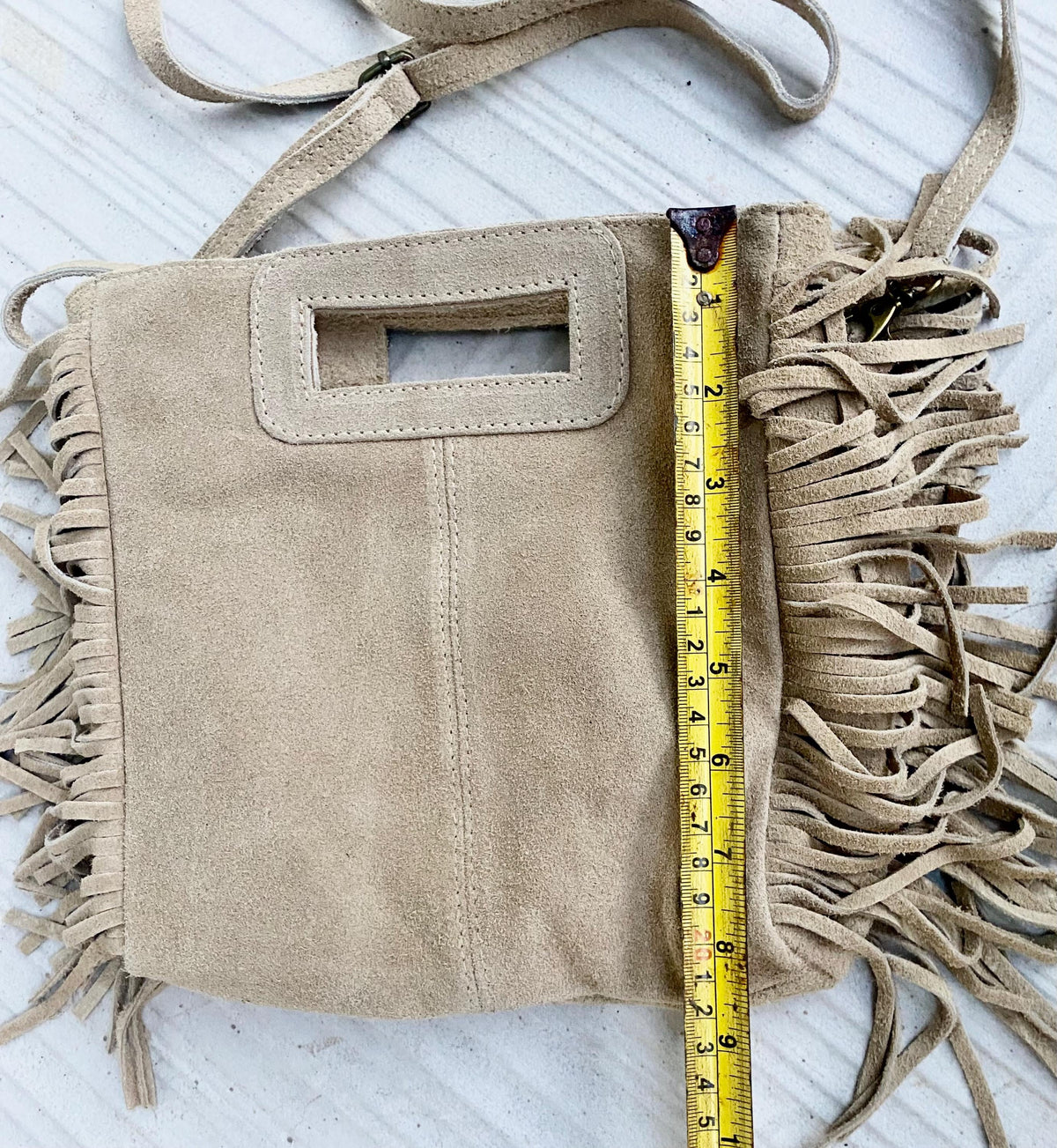 Beige crossbody fringed bag. BOHO suede leather bag with FRINGES. Beige genuine suede leather. Tan suede purse.