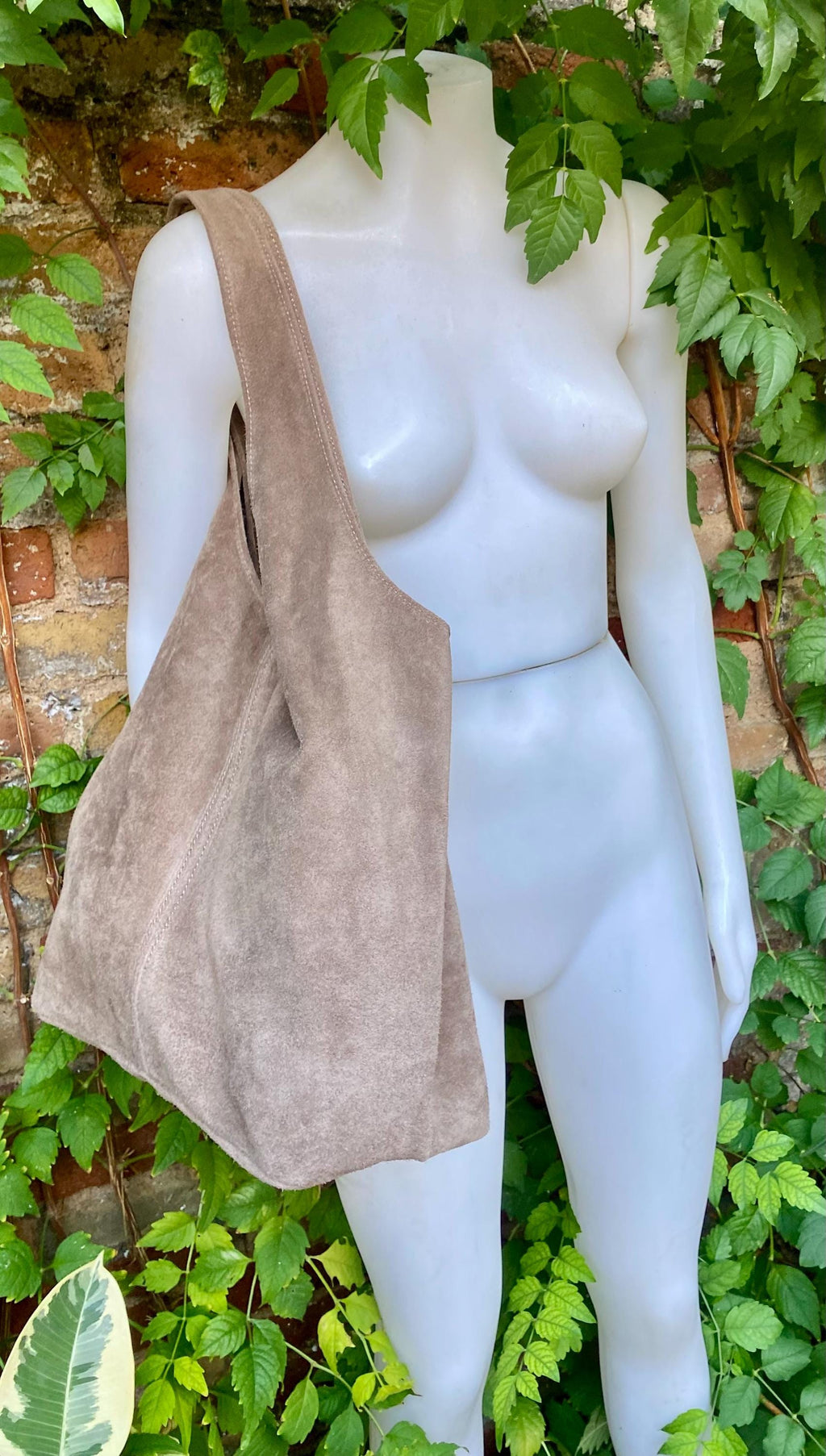 Dark brown suede leather bag with 2 shoulder straps. Soft genuine leather bag. BROWN leather laptop bags. Chocolate brown suede purse