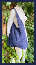 Slouch bag with zipper. NAVY blue tote leather bag. Soft natural suede genuine leather bag. Dark blue boho bag. NAVY suede bag.