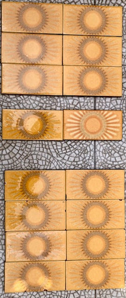 SPECIAL LISTING FOR MELONEE - 16 ORANGE VINTAGE 70S TILES