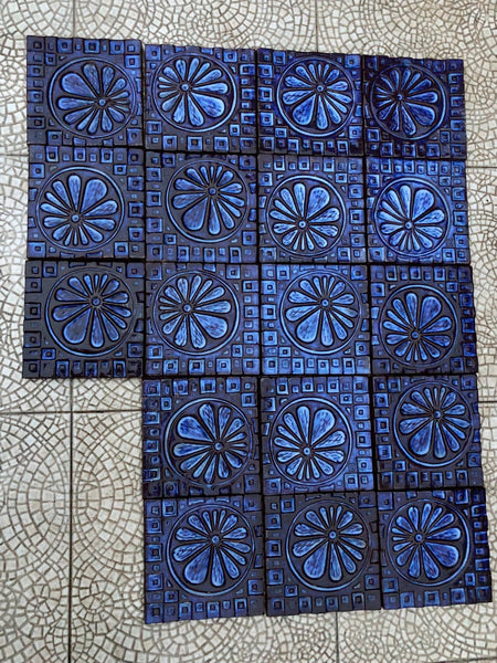 Special listing for Gregory: 30 tiles- 3 blue 20X20- 15 red 20X20- 12 orange 20 X 10