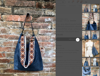 Special listing for Debbie: 1 blue bag with guitar strap and 1 black coin purse + shipping from Spain to the US