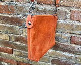 Special listing for Tameka - 3 small suede bags in black, orange and camel brown