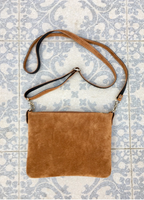 Special listing for Tameka - 3 small suede bags in black, orange and camel brown