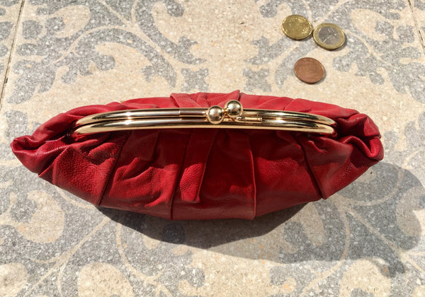 Small red leather bag | Rouje