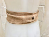 Beige obi belt. Suede wrap belt in soft suede. Wraparound waistbelt. Wide model. Boho dress belt in beige suede. Beige leather soft belt