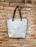 Large TOTE leather bag in light GRAY. Soft natural suede bag. Genuine leather shopper. Laptop or book bag in suede. Large crossbody bag.