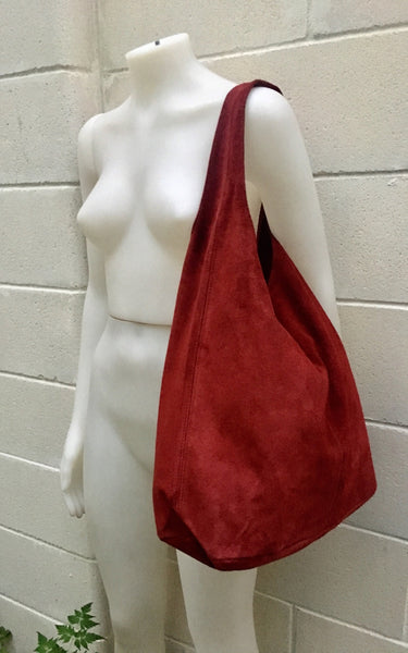 Suede Leather Bag Soft Leather Bag Slouchy Leather Bag -  Sweden