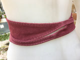 Raspberry pink wide suede belt. Wrap belt in soft suede, genuine leather, waist belt,orchid obi, boho belt, bohemian sash, boho, pink  belt