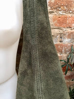 Green slouch bag. Large TOTE leather bag in dark green. Soft natural suede genuine leather shopper.  Boho carry all bag. Book or laptop bag