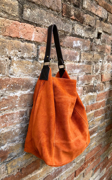 Canvas bag, slouchy hobo bag, boho crossbody bag, made in Italy