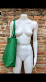 Shopper bag in GREEN. Genuine leather tote bag. Laptop bag, office bag to carry your tablet or books. Large carry all hobo bag. Soft leather