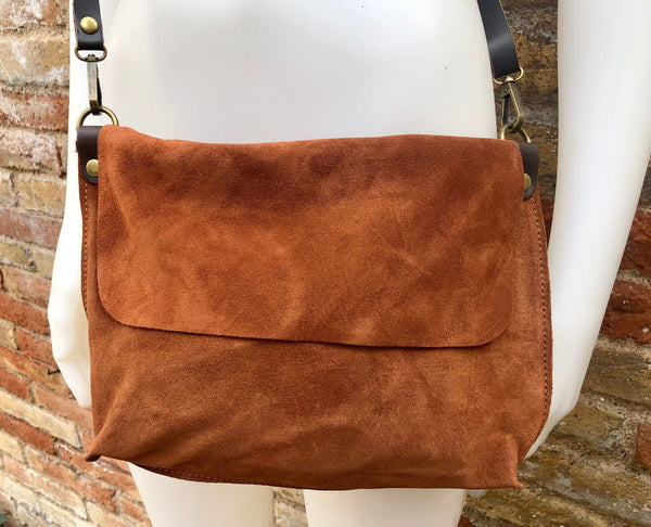 Suede Leather Crossbody Bag Woman, Brown Leather Cross Body Purse, Small Leather  Handbag, Slouchy Leather Bag, Suede Bag, Gift for Her MAYKO - Etsy