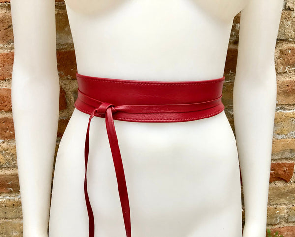 Wide Leather Belt Woman Boho Waist Wrap Belt Dress Belt 