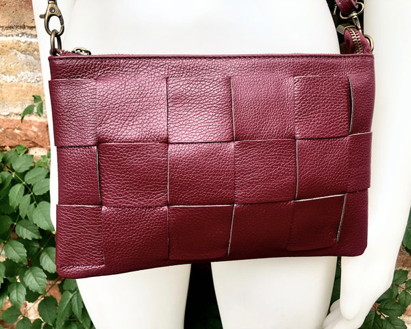 Genuine Leather Crossbody Bag Messenger Purse Camel Tan Brown Or Burgu –  Made4Walkin
